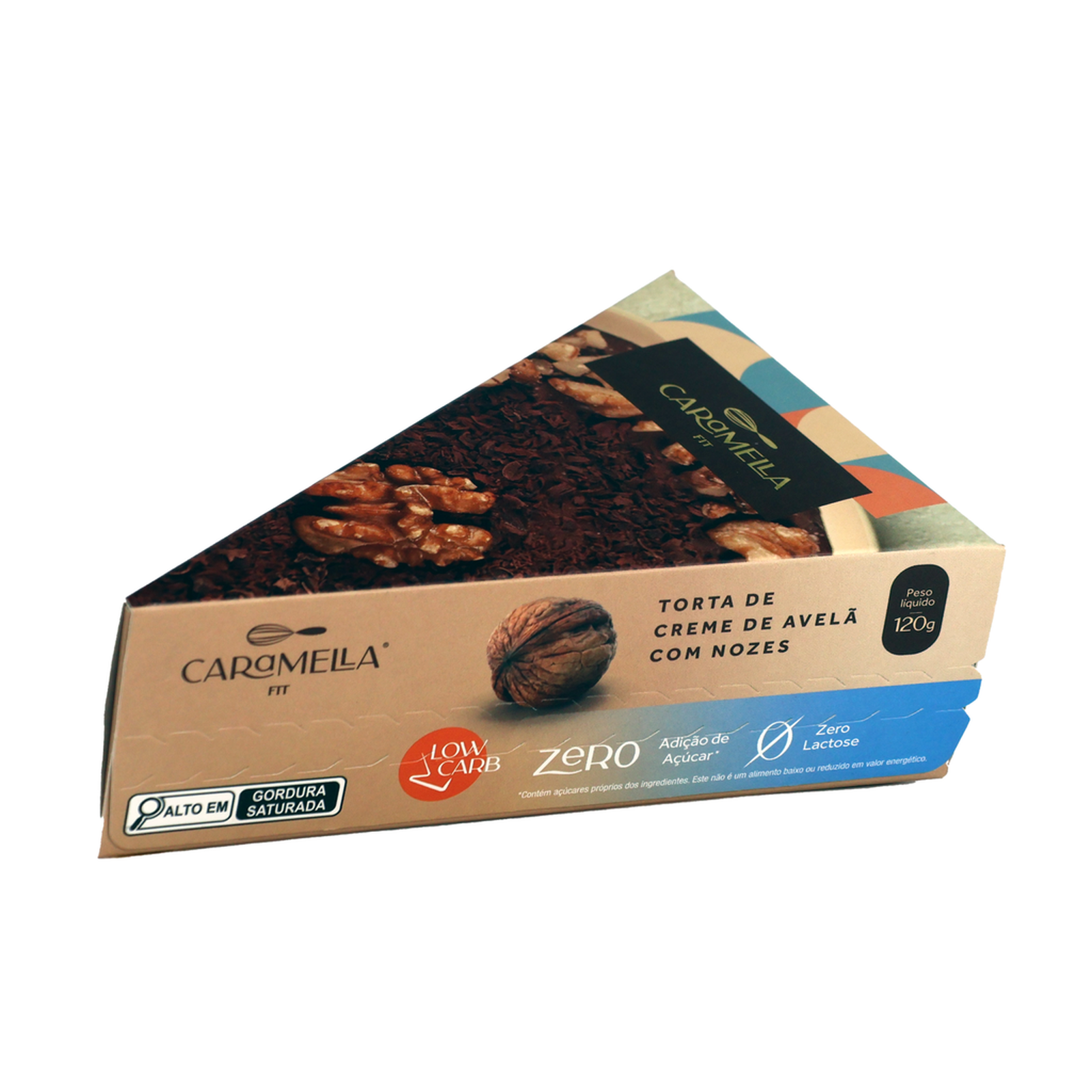 Torta Caramella Fit Creme de Avelã com Nozes Zero Lactose 120G