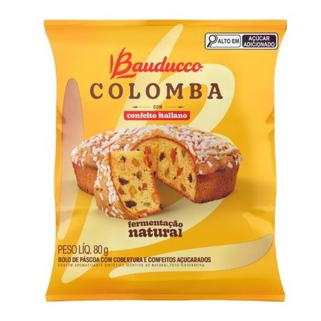Colomba Com Cobertura de Confeitos Açucarados Bauducco Colomba 80g