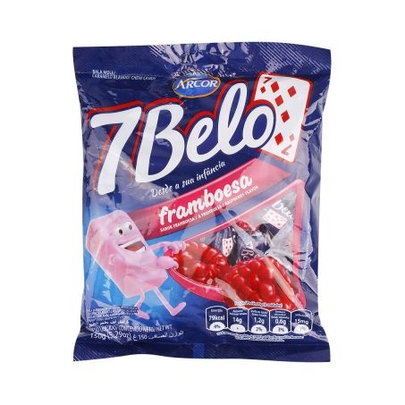 Bala 7 belo original framboesa 90g