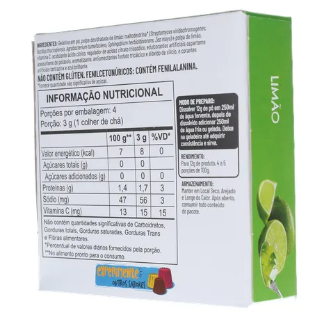 Gelatina apti limão zero açúcar 12g 360-22