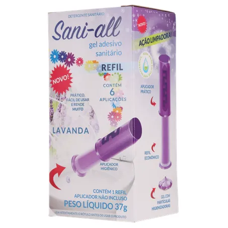 Gel adesivo sanitário sani all lavanda refil 37g 360-3