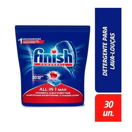 Detergente para lava-louças finish powerball 489g c/ 30 tabletes de 16,3g