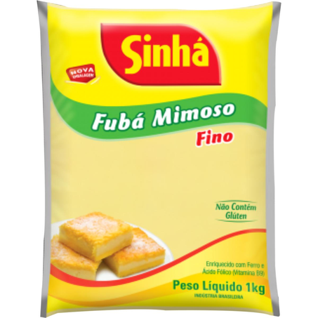 Fubá Mimoso Sinhá 1kg - Fino - Amarelo