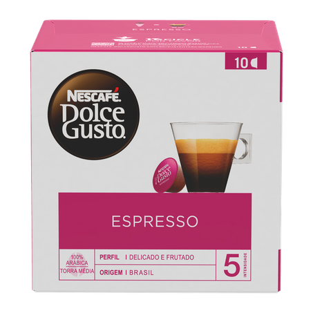 Capsula dolce gusto espresso caixa com 10 unidades 60g