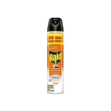 Inseticida Aerossol Raid Multi Insetos Não Deixa Cheiro Frasco Spray 420ml