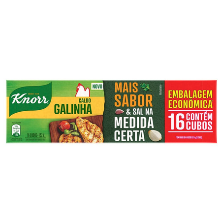 Caldo Knorr Galinha 152 g 16 cubos 360-1