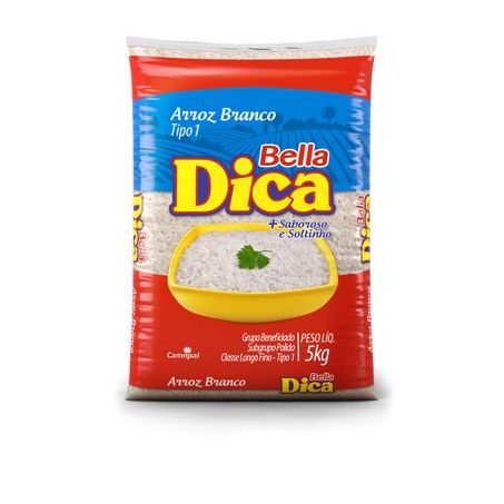 Arroz bella dica t1 branco 5kg