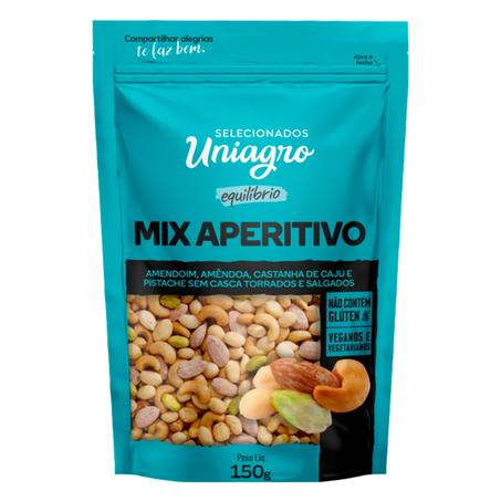 MIX DE AMENDOIM, AMÊNDOA, CASTANHA-DE-CAJU E PISTACHE SEM CASCA UNIAGRO
