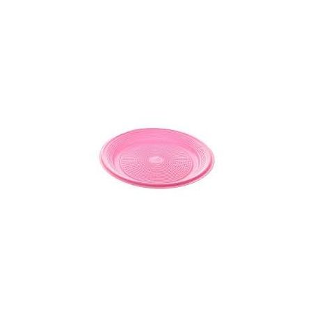 Prato descartável brink fest 15cm rosa c/10