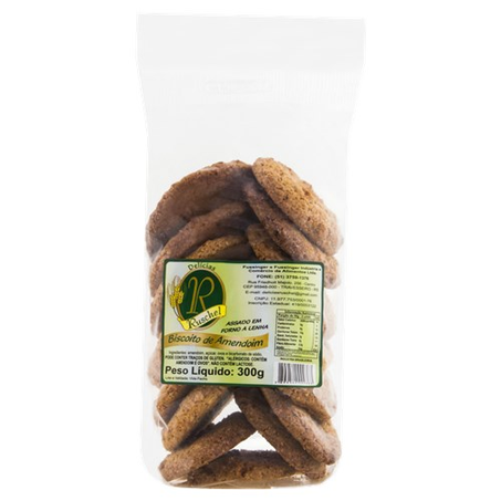 Bisc Ruschel Caseiro 300g Amendoim C/Choc