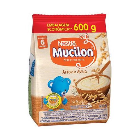 Cereal Infantil Mucilon Arroz E Aveia 600G