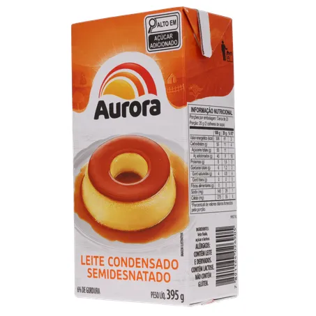 Leite cond aurora semidesn. 395g 360-4