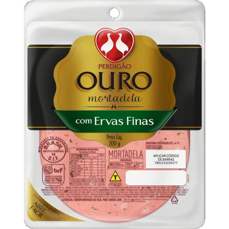 Mortadela ouro perdigao ervas finas 200g