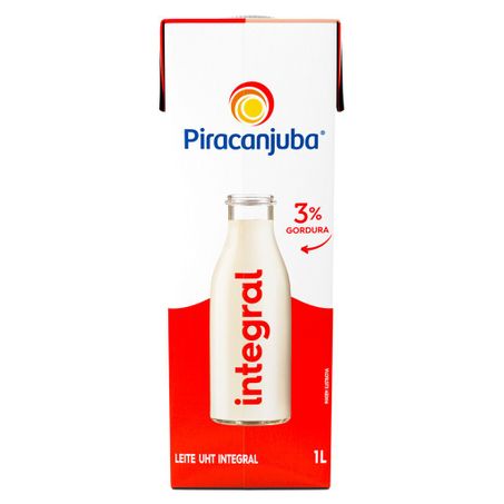 LEITE UHT INTEGRAL PIRACANJUBA CAIXA COM TAMPA