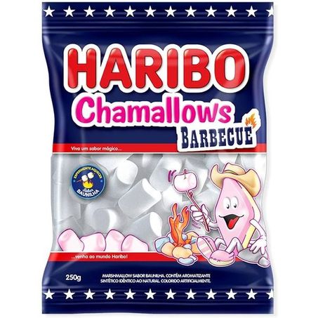Bala haribo chamallows barbecue baunilha 70g