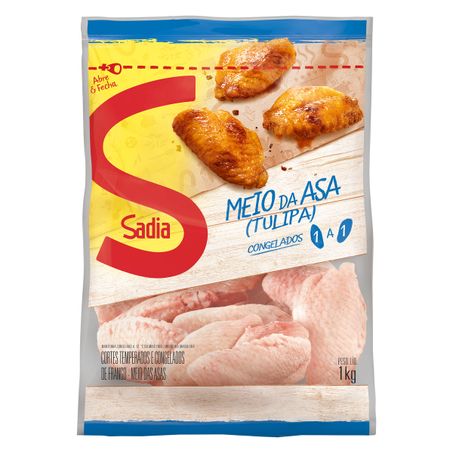 MEIO DA ASA DE FRANGO (TULIPA) CONGELADA SADIA