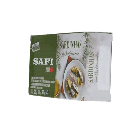 SARDINHA IMPORTADA MARROQUINA SAFI COM ÓLEO CAIXA 125G 360-6