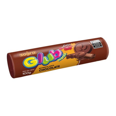 Biscoito Rech Glub 100g Chocolate