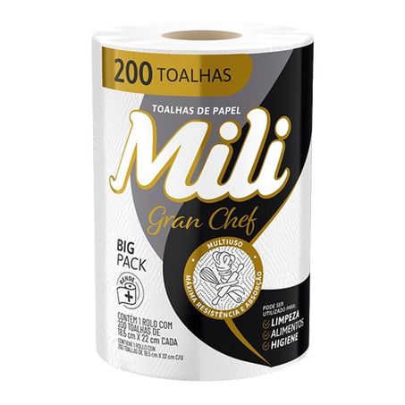 Papel toalha mili gran chef c/200