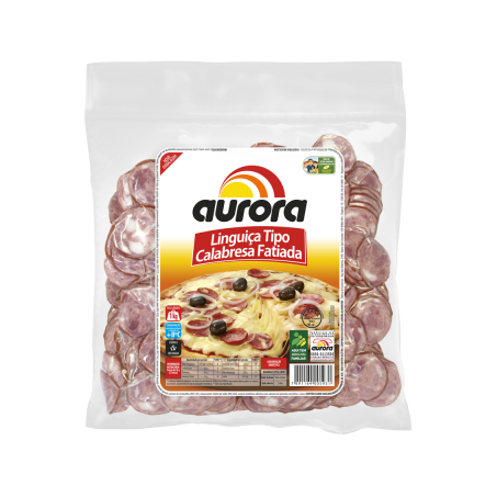 Linguiça Calabresa Aurora Fatiada Pacote 1KG