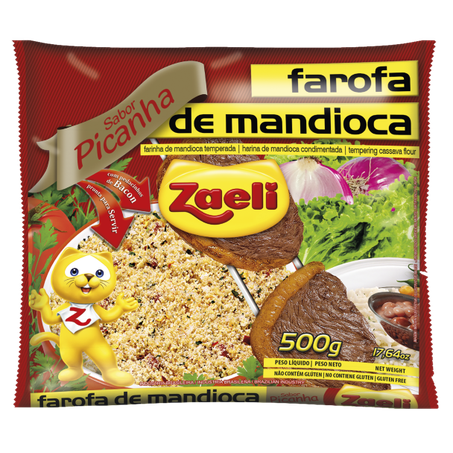Farofa de mandioca zaeli picanha 500g