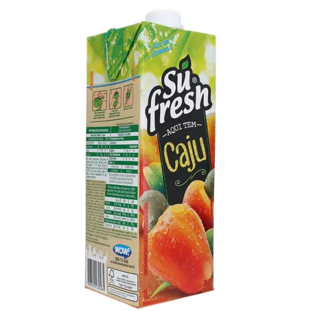 Bebida de Fruta Adoçada Su Fresh Caju Caixa com Tampa 1lt 360-32