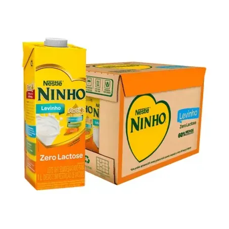 Pack leite uht ninho cx12 1lt levinho zero lactose