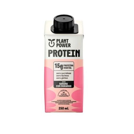 Bebida protein plant power banana morango 250ml