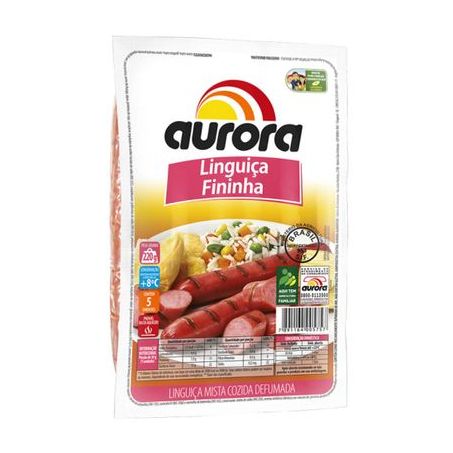Linguica calabresa aurora fina 220g