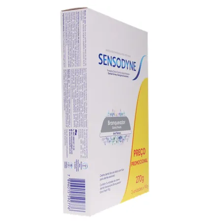 Pack Creme Dental Branqueador Extra Fresh Sensodyne Caixa Cada Leve 3 Pague 2 Unidades 90G 360-30