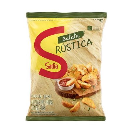 BATATA RUSTICA SADIA PRE FRITA CONGELADA 1,05KG