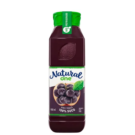 Suco natural one uva e maçã refrigerado 900ml