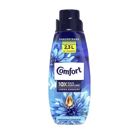 Amaciante de Roupa Concentrado Confort Frescor Intenso Frasco 500ml