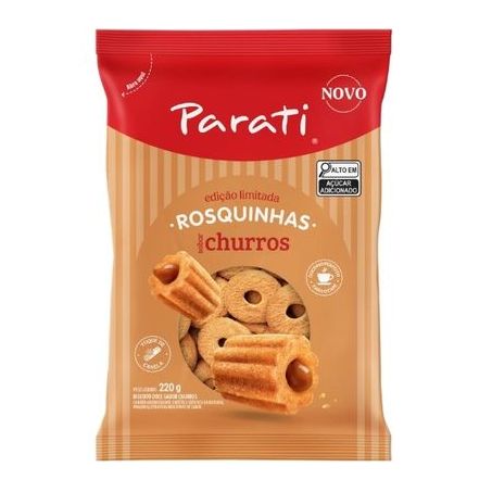 Biscoito Rosquinha Sabor Churros Parati 220g