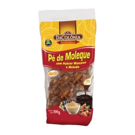PÉ DE MOLEQUE DACOLÔNIA C/AÇÚCAR MASCAVO E MELADO 300G