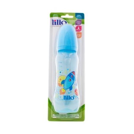 Mamadeira com Bico de Silicone 6+ Meses Azul Lillo Unidade 240ML