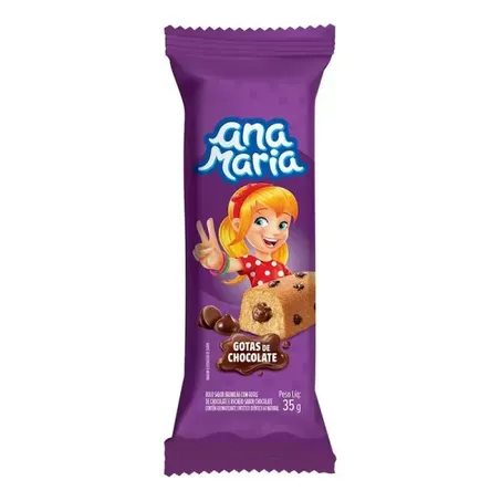 Bolinho ana maria gotas de chocolate 35g