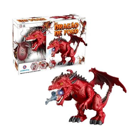 BRINQ.DRAGAO POLIBRINQ FOGO C/CONTROLE