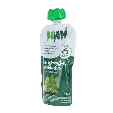 Papinha Orgânica Pera, Espinafre, Abobrinha Papapá Squeeze 100G 360-4