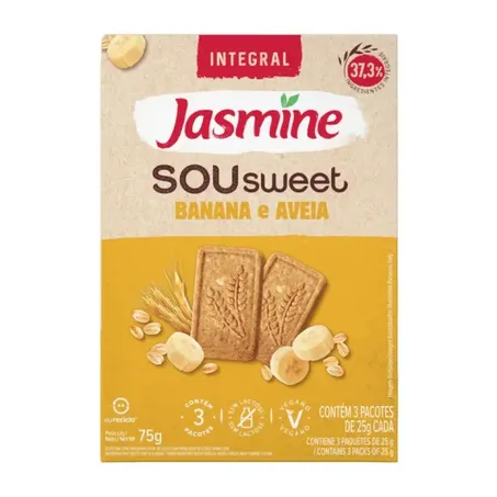 BISCOITO SOU SWEET BANANA AVEIA 75G - JASMINE