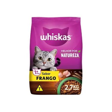 Ração gato melhor por natureza frango whiskas 2,7kg