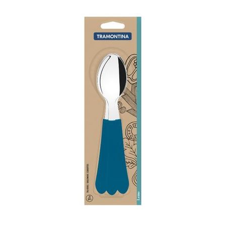 Colher Mesa Inox Leme Azul Tramontina com 3 3UN