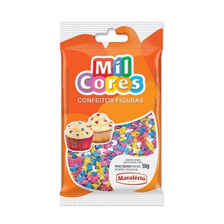 CONFEITO MIL CORES BORBOLETA 50G