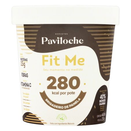 SORVETE BRIGADEIRO DE PANELA ZERO LACTOSE PAVILOCHE FIT ME