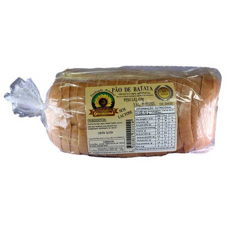PAO DE BATATA GIRASSOL 420GRS