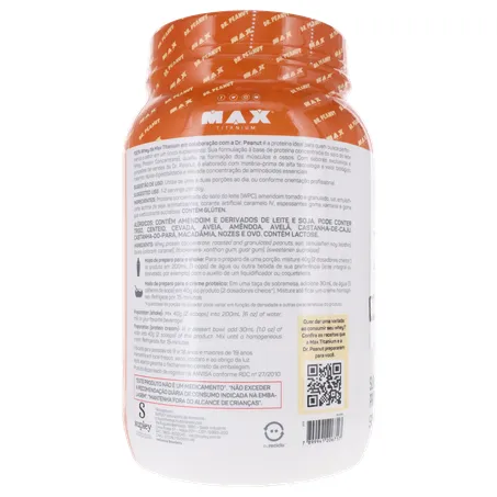 SUPLEMENTO WHEY PROTEIN MAX TITANIUM DR.PEANUT DOCE DE LEITE POTE 900G 360-24
