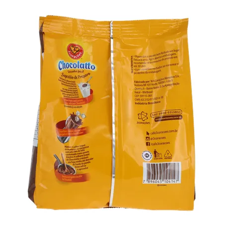 ACHOCOLATADO 3 CORAÇÕES CHOCOLATTO SACHÊ 560G 360-18