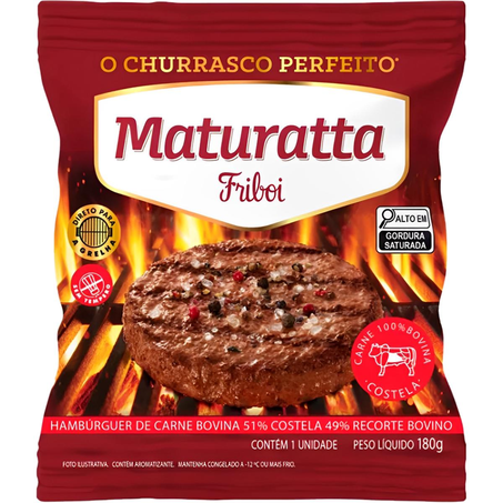 Hambúrguer Bovino Maturatta 180g - Costela