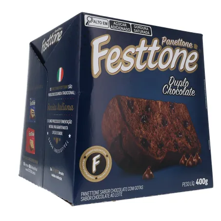 Panettone Duplo Chocolate Festtone 400G 360-15