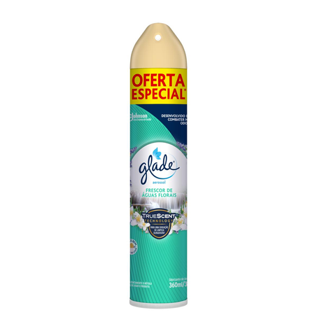 Purificador de Ar Aerossol Glade 360ml - Frescor de Águas Florais - Oferta Especial